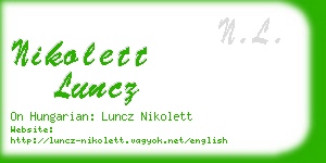 nikolett luncz business card